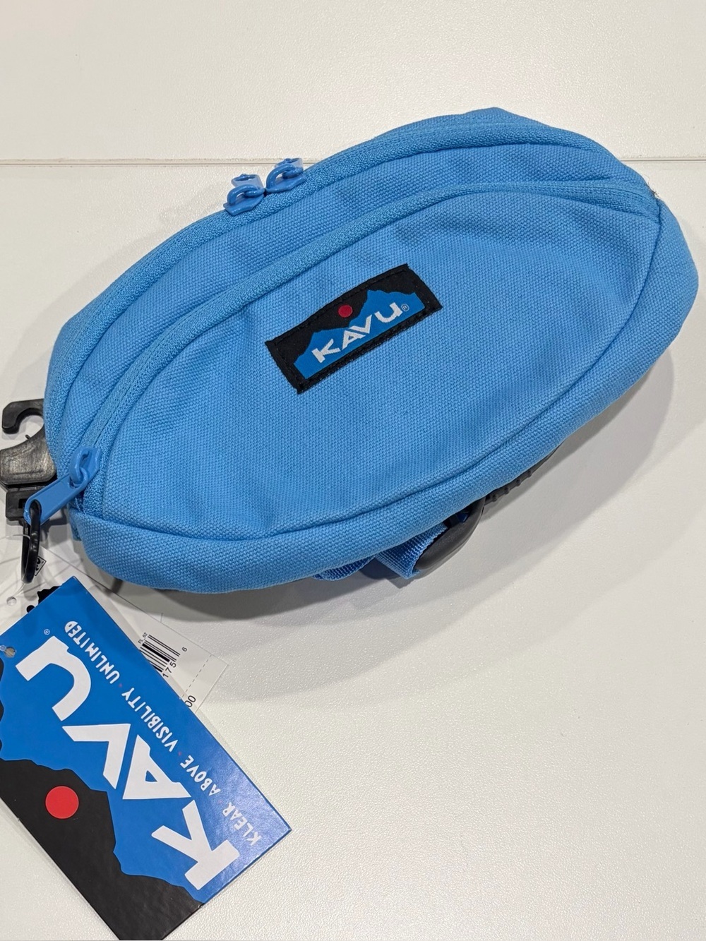 Kavu Canvas Spectator Waist Pack Bag Cross Body NWT Blue Belt Sling Mesh Back